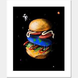 Flat Earth Burger Posters and Art